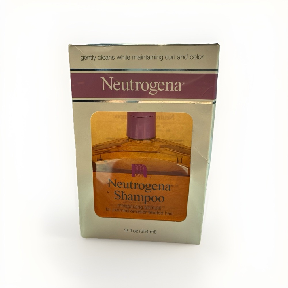 VTG Neutrogena Shampoo Moisturizing Formula Perm Color Treated 12 oz‎ 1990 RARE!